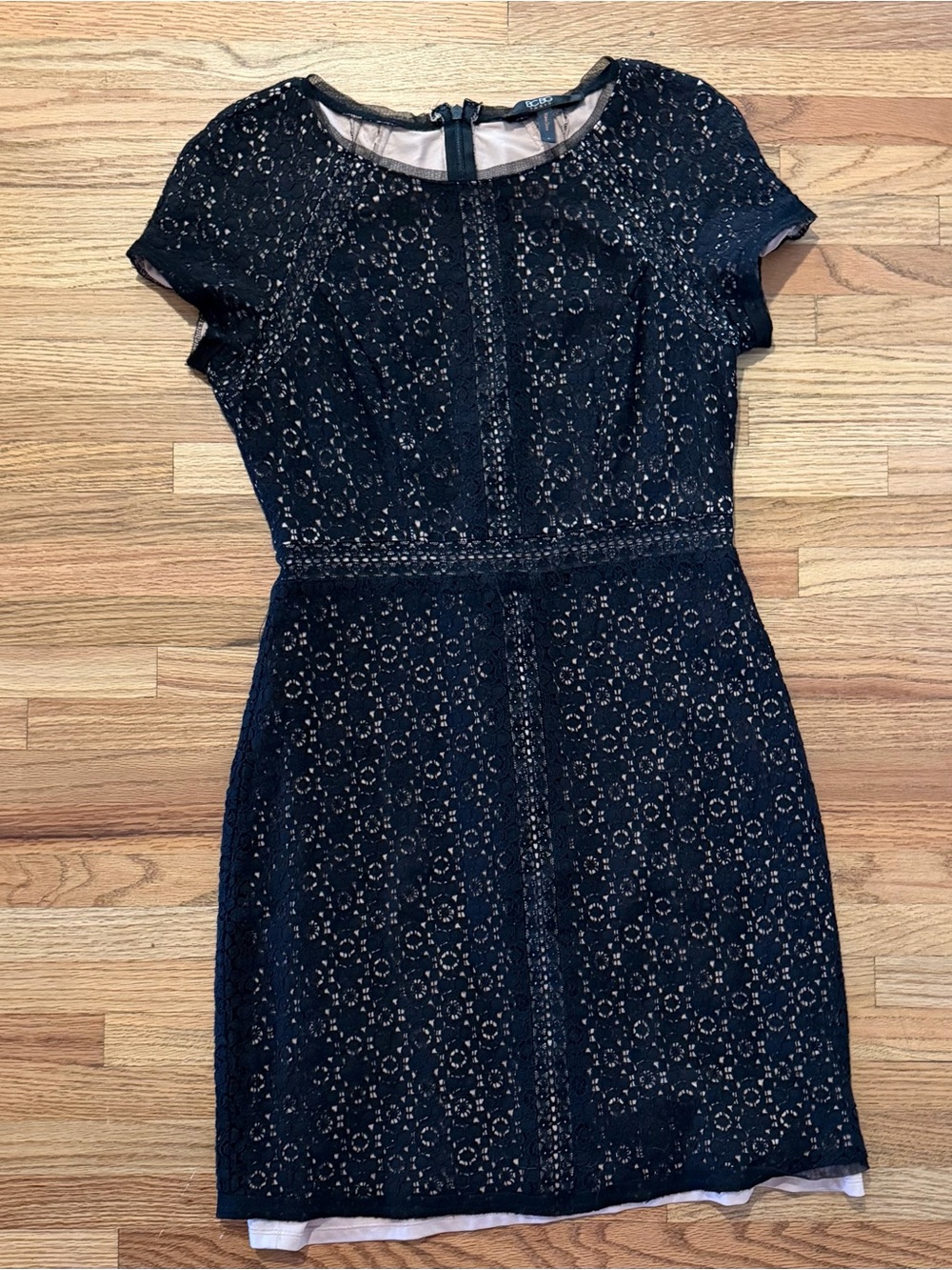 Classic Black Lace Short Sleeve Dress